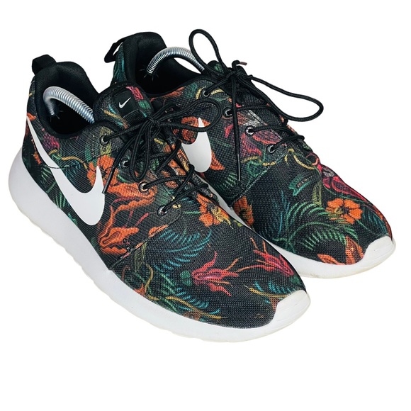 Nike Roshe Run 655206-810 Floral Total Orange Size Men’s 10 - Picture 2 of 9
